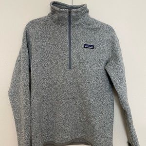 Patagonia Women’s Better Sweater 1/4-zip fleece size M in Birch White